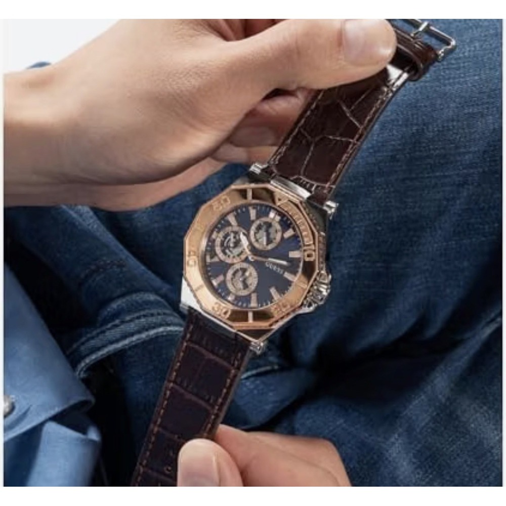 Guess Men's Watch PRIME GW0704G2 Leather - Picture 3 of 11